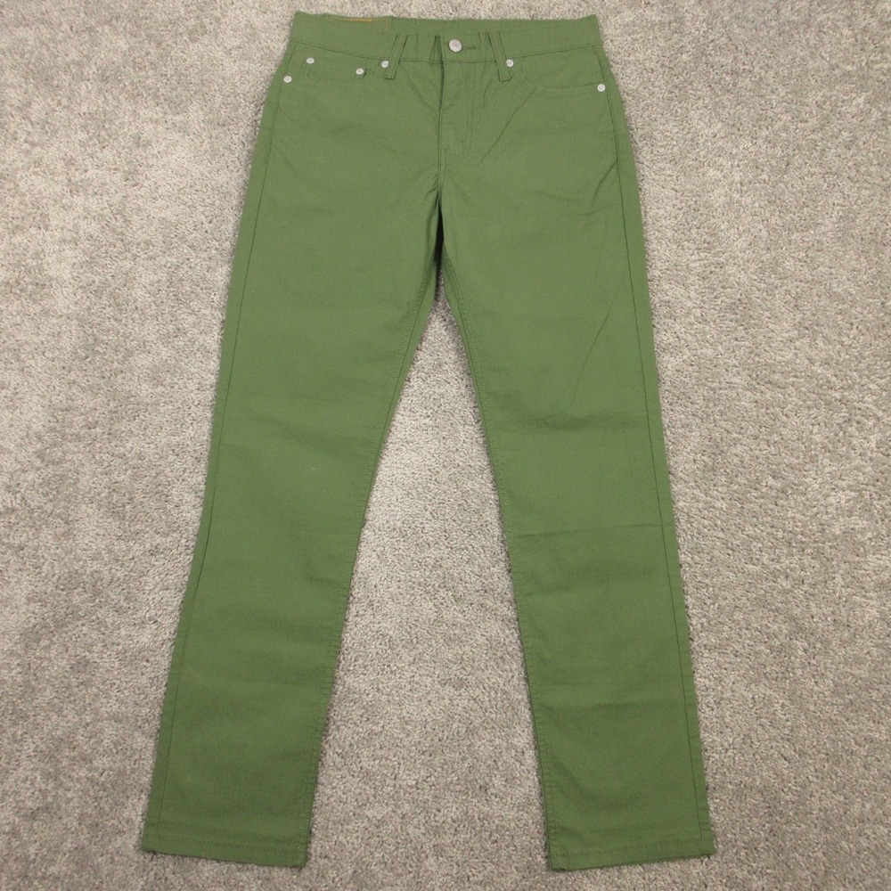 Levis Jeans Mens 30x30 Green 511 Slim Straight Ripstop Tactical Utility Work EUC